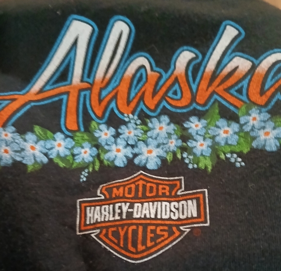 Harley Davidson Ketchikan Alaska Inside Passage Women’s Black T-Shirt. - Picture 3 of 9